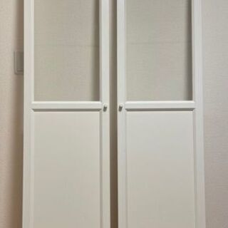 【ネット決済】【美品】IKEA_Billy_本棚_ガラス扉のみ_...