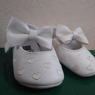 6～12ヶ月　ホワイト　赤ちゃん　靴