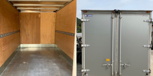 No.505 アルミバン 3t アルミ箱 バイク倉庫 トラックコンテナ コメ