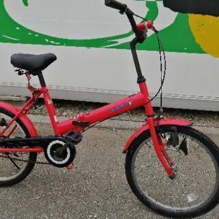 折りたたみ自転車　綺麗な赤　20インチ　アサヒ