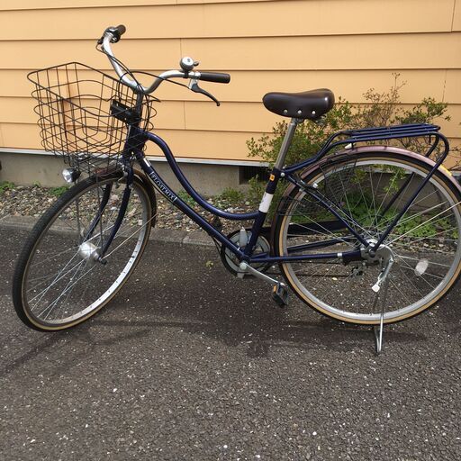 マルキン 27インチ自転車 LEDオートライト シマノ製外装6段ギア 中古美品
