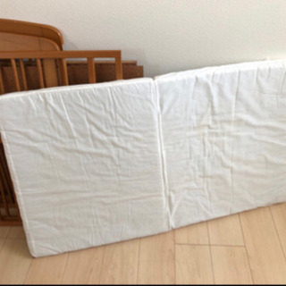 ベビーベッド&オーガニックベビー布団一式&ベッドガード引取のみ