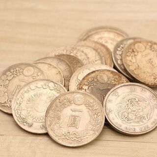 一圓銀貨　まとめて 17枚　真贋不明 総重量 325.74g(R...