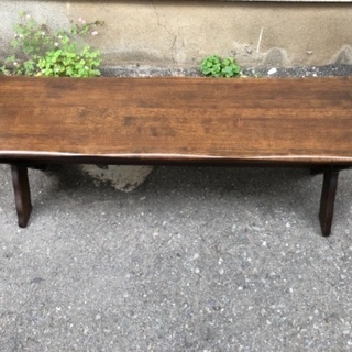 取引完了】カリモク RUSTIC ルスティック 廃番 ベンチ背もたれなし 120