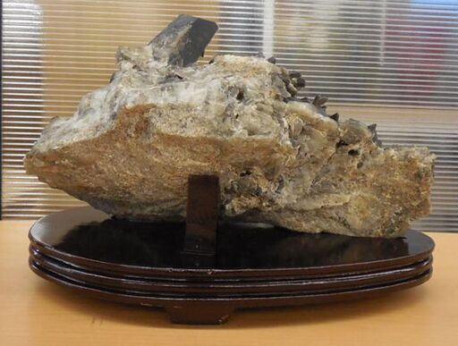 希少 黒水晶クラスター 原石 天然石 パワーストーン モリオン 32cm