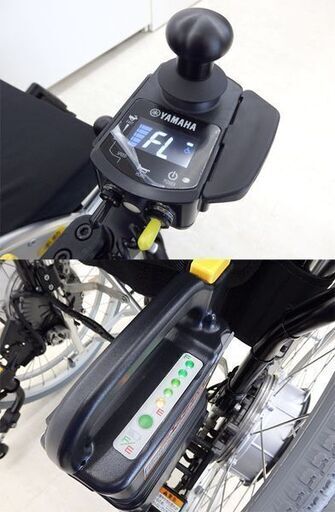 千歳市/恵庭市 ニック ヤマハ 車いす用電動ユニット搭載 JWX-1PLUS 電動車椅子 アルミフレーム 22インチ 介護