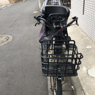 ヤマハ Pas Babby un 2019年 3人乗り  マットカフェベージュ  20インチ　電動自転車  子供乗せ レインカバー付 前乗せ付