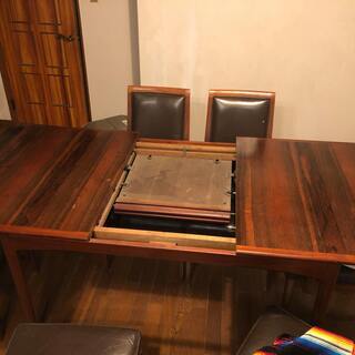 【中古：ローズウッド製の高級テーブルセット】