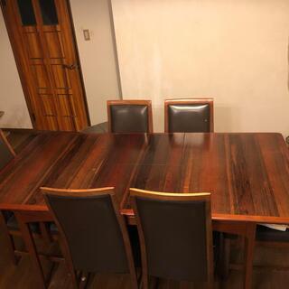 【中古：ローズウッド製の高級テーブルセット】