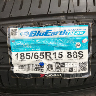 YOKOHAMA Blu Earth AE-01F 185/65R15 15インチ 夏タイヤ 4本 2014年製 イスト プリウス Bb ティーダ等