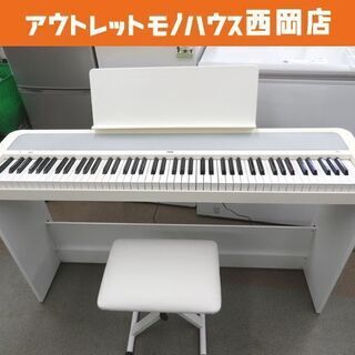 美品☆KORG 電子ピアノ 2019年製 B2SP ホワイト 8...