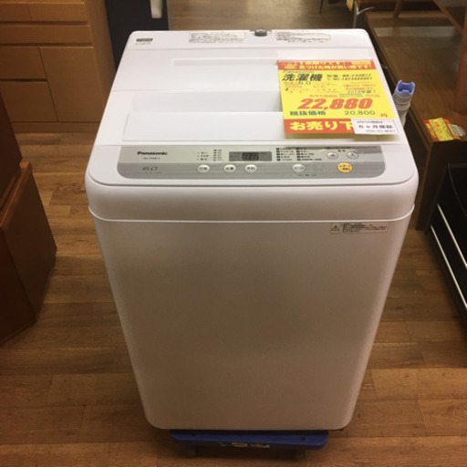 S116-S★6ヵ月保証★6.0K洗濯機★Panasonic  NA-FA60B12  2019年製 ⭐動作確認済⭐クリーニング済