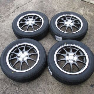 【来店取付けOK】新品タイヤ&中古アルミセット 155/65R14 軽自動車 ブリジストン NEXTRY エンケイ