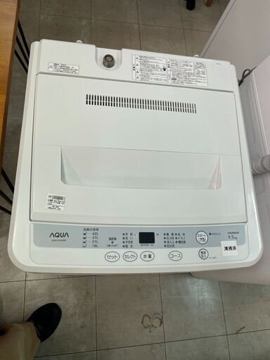 アクア　4.5㎏全自動洗濯機　2012年製　AQW-S45A