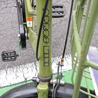 あさひ アプレミディ 自転車 ミニサイクル オリーブ グリーン 中古 U037