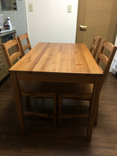 【受け渡し予定者様決定致しました！】IKEA パイン材　ダイニングテーブル　セット