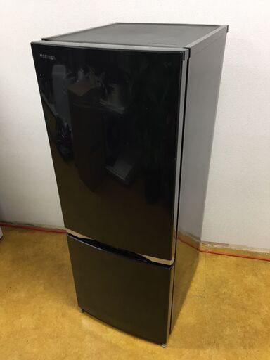 東芝 ノンフロン冷凍冷蔵庫 GR-M15BS 2ドア 右開き黒 153L 2018年製