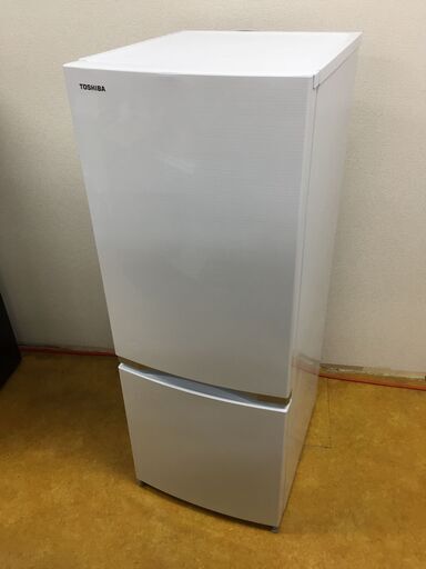 TOSHIBA ノンフロン冷凍冷蔵庫 GR-M15BS 2ドア 右開き ホワイト153L 2018年製