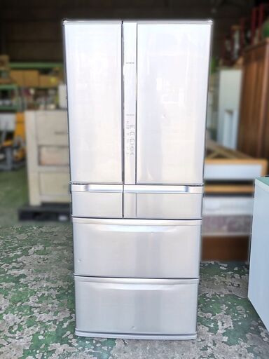 日立 6ドア 大型 冷凍冷蔵庫 R-SF62ZM 真空チルド 616L 2010年製
