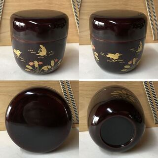 e732 棗 10個セット 木製 漆塗 木箱入り 数棗 茶道具