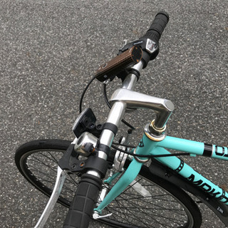 クロスバイク シマノ製6段変速 レボシフター フラットハンドルバー