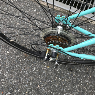 クロスバイク シマノ製6段変速 レボシフター フラットハンドルバー