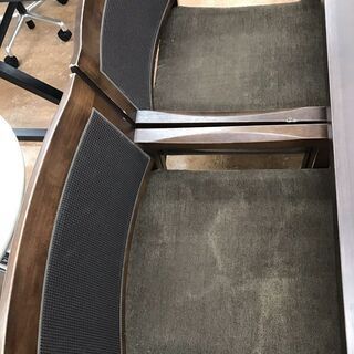 【引取限定】ﾏﾙｲ木工　ﾀﾞｲﾆﾝｸﾞﾃｰﾌﾞﾙ　イス２脚　ベンチ１個付　茶【小倉南区葛原東】