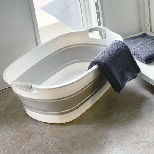新品　訳アリ★折りたたみタブ　ソフトタブ　子供のおもちゃ収納　洗濯　軽い　たらい　桶　ペット　犬 猫 入浴