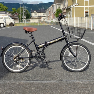 20インチ折りたたみ自転車KAZATO(カザト) FKZ-206　6段変速　ブラック　新品未使用