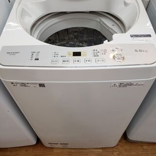 SHARP 2019年製 5､5kg 全自動洗濯機 ES-GE5C-W