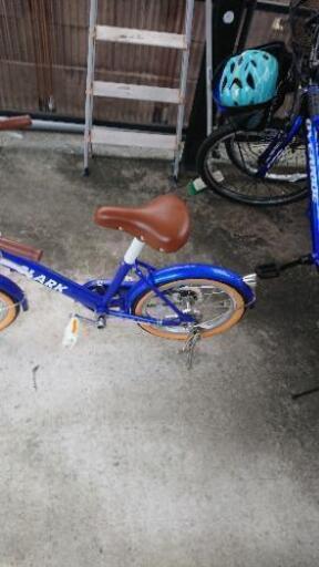 中古 子供の自転車青色16
