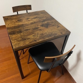 【ネット決済】テーブル、椅子2脚セット