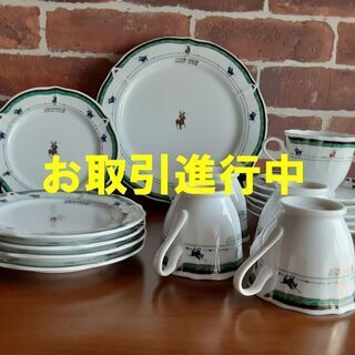 【ＰＯＬＯ】カップ＆ソーサー＋デザート皿＋銘々皿セット（１６ｐｃｓ）