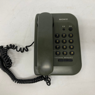 【11/22確約】【レトロ📞】SONY 電話機 モスグリーン