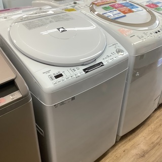 SHARP（シャープ）の縦型洗濯乾燥機ES-TX8E（2020年製）です 