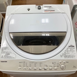 TOSHIBA全自動洗濯機 2020年製 6.0kg