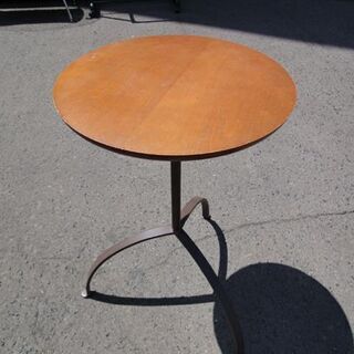 丸テーブル 直径40×高さ70cm カフェテーブル 3本脚 天然...