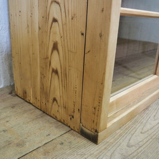 H88cm×W173cm◆大きな古い木製ガラスケース◆飾り棚食器棚