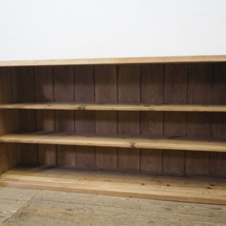 H88cm×W173cm◆大きな古い木製ガラスケース◆飾り棚食器棚