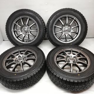 ★スタッドレス・ホイール 4本★ 185/65R14 ダンロップ ウィンターマックス WM01 2017年製 14x5.5J ATECH SCHNEIDER 4H -100　～横浜市旭区 ズーラシア近く～