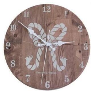 【ネット決済】㊄クレエ 木製掛け時計 ヴィユークロック リボン ...