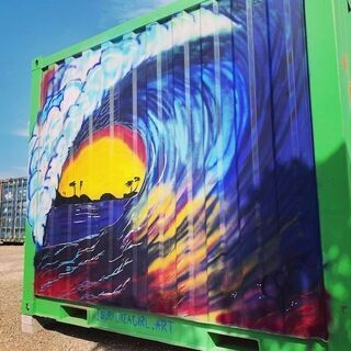 10ft コンテナ 映えスポット アート 倉庫