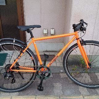 美品☆REUNION LILU[レユニオン リル]700c クロスバイク 8speed/オレンジ