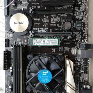 ASUS　H170-PRO、Celeron G3930、メモリ4GB、256GB M.2 SSD搭載　LGA1151　ATXマザーボード　動作品 ASUS H170-PRO、Celeron G3930、メモリ4GB、256GB M.2 SSD搭載 LGA1151