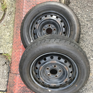 195/60R15 溝98%　タイヤ2本bridgestone