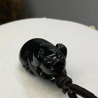 半額セール 希少 ミャンマー産 天然本翡翠 ペンダント ネックレス 黒色 猪 亥年 12史 干支 ヒスイA貨 お守り 誕生日プレゼント 清廉潔白 鑑別書付属 本物保証 半額セール 希少 ミャンマー産 天然本翡翠 ペンダント ネックレス 黒色