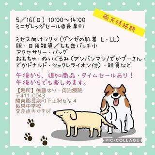 長泉ミニフリマ　「GO！保護犬GO」開催日注意！