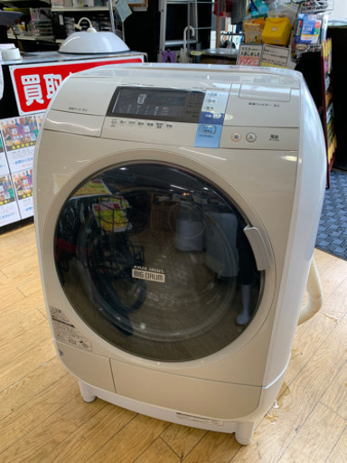 ⭐️7/8 値下げ⭐️2014年製 HITACHI 9.0kg/6.0kgドラム洗濯乾燥機 HEAT RECYCLE BD-V3600L BIG DRUM 風アイロン 日立 ヒートリサイクル