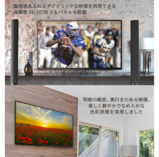 ※新品未使用※ maxzen 65V型 液晶テレビ（JU65SK04/2019年モデル）