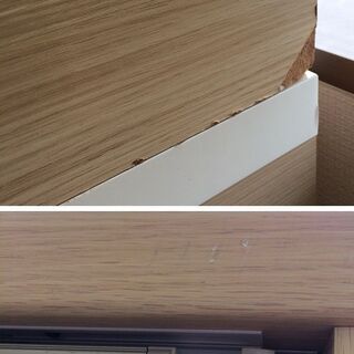 J555 【値下げ】Pamouna パモウナ 食器棚 キッチンボード WFシリーズ WFR-1000R ホワイトオーク 1000×500×2030 クリーニング済み